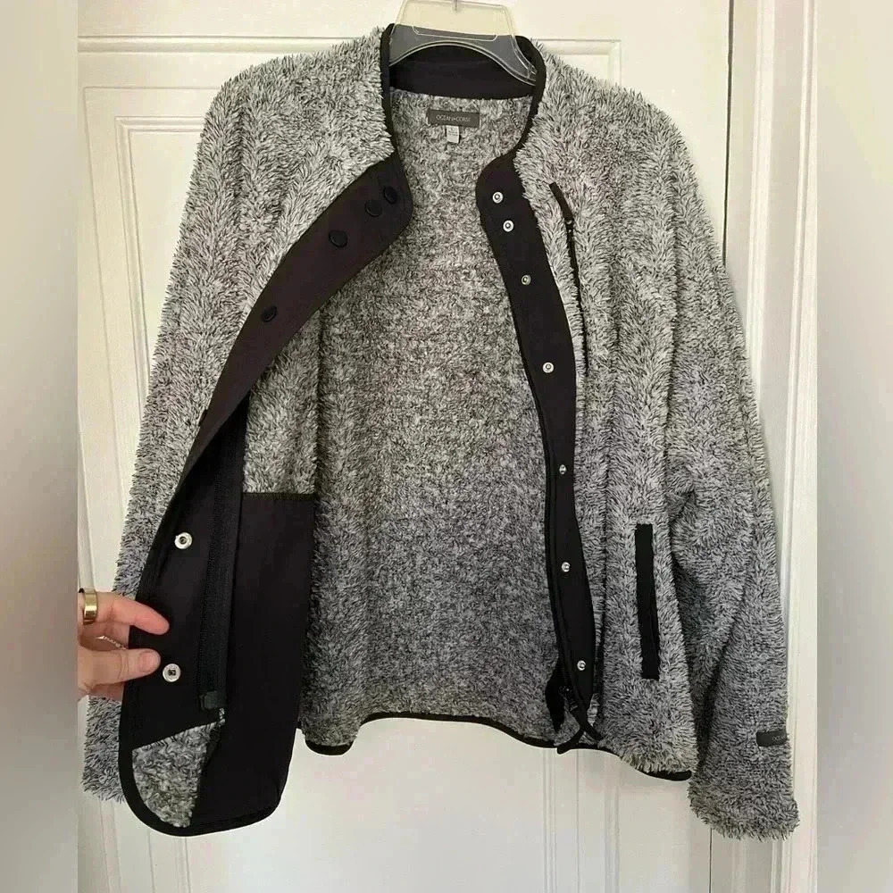 NEW Ocean + Coast Women’s Large Sherpa Fleece Jacket - Fluffy, Cozy, Warm Winter - Picture 5 of 10